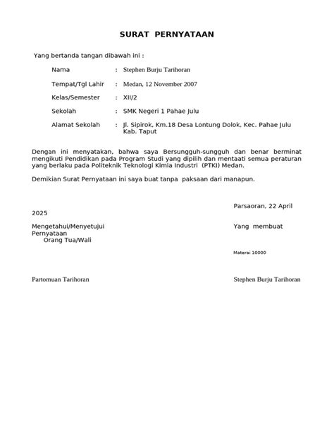 Surat Pernyataan Siswa hadir dengan gudang ban gunakan IDM alternatif yang cocok nyanyi sambil main image 3